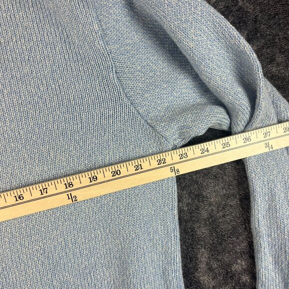 Vtg Paul & Shark Yachting Pure New Wool Knitted 1/4 Zip Sweater Blue L Italy - Picture 8 of 12